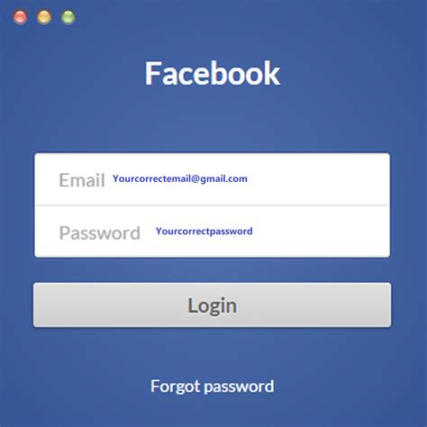 facebook login find your account